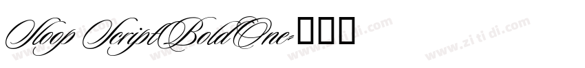 Sloop ScriptBoldOne字体转换